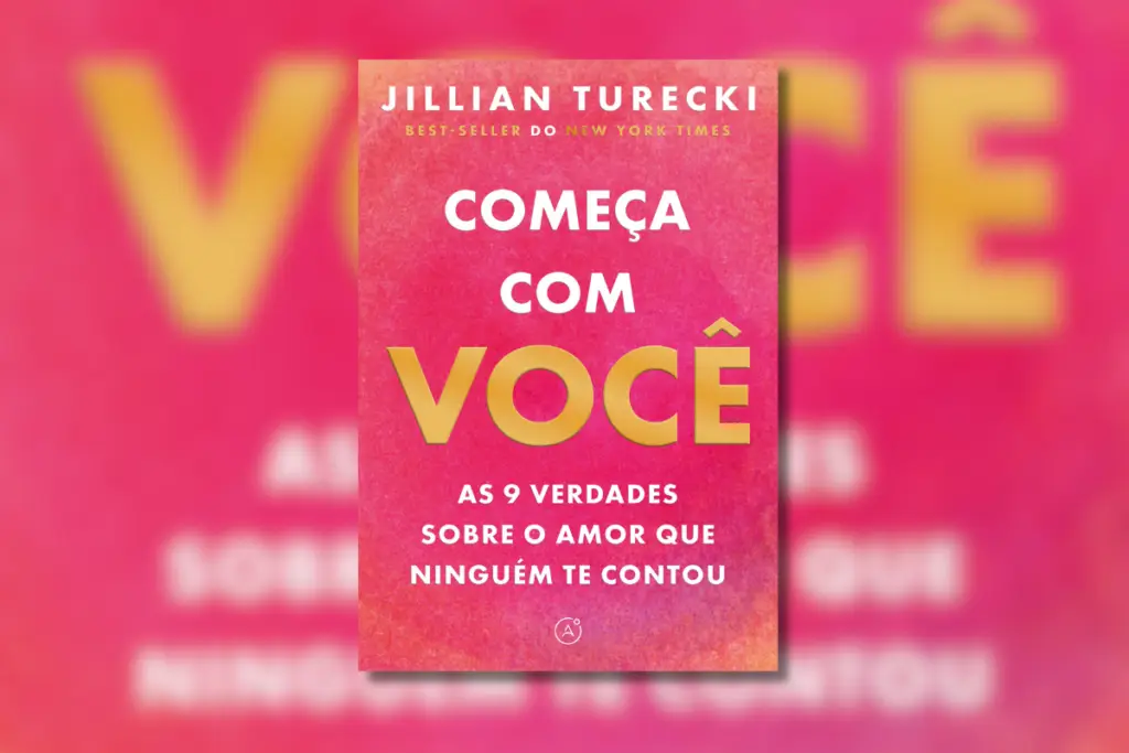 Capa de livro rosa com o título em branco e rosa e nome do autor em branco