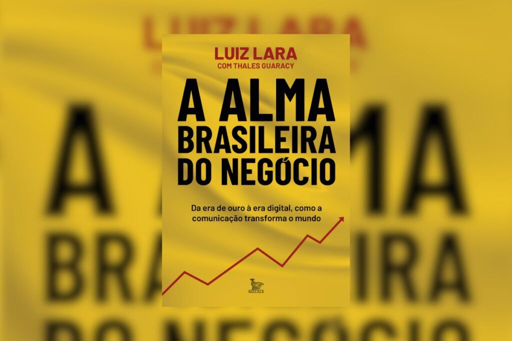 Capa do livro "A alma brasileira do negócio", na cor amarela e com o nome em preto 