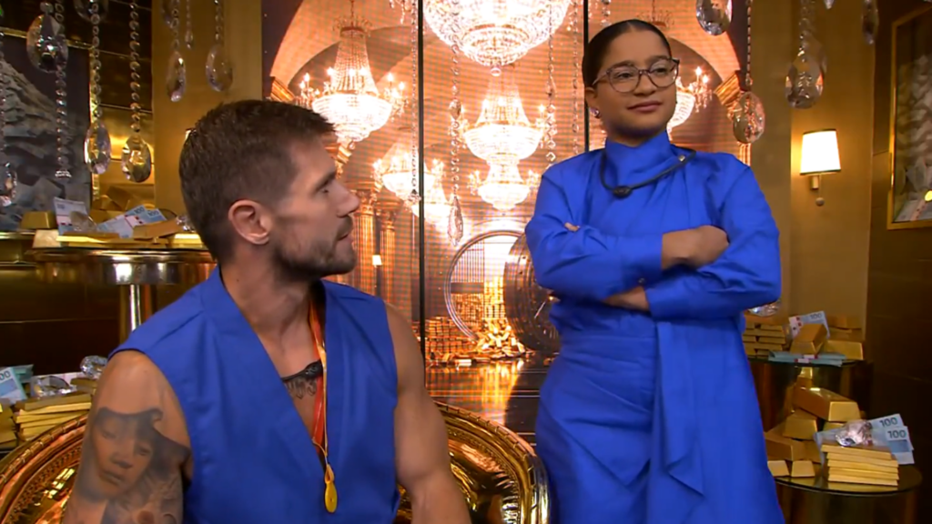 Jonas e Milena no confessionário