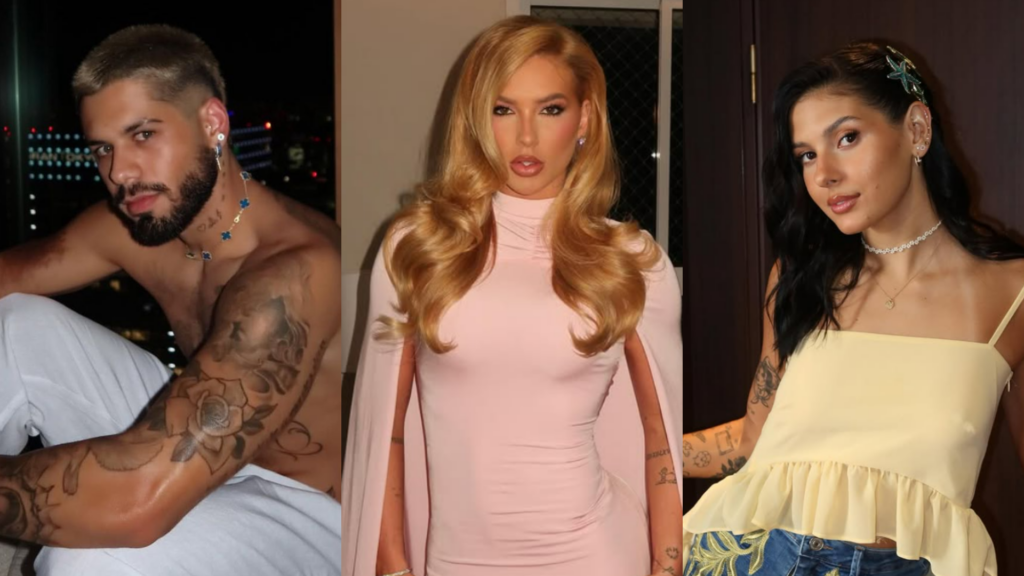 Da esquerda para a direita: Zé Felipe, Virginia e Ana Castela