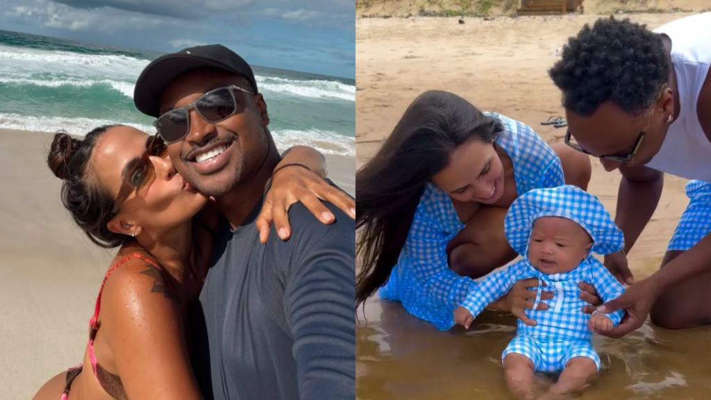 Thiaguinho, Carol Peixinho e o filho