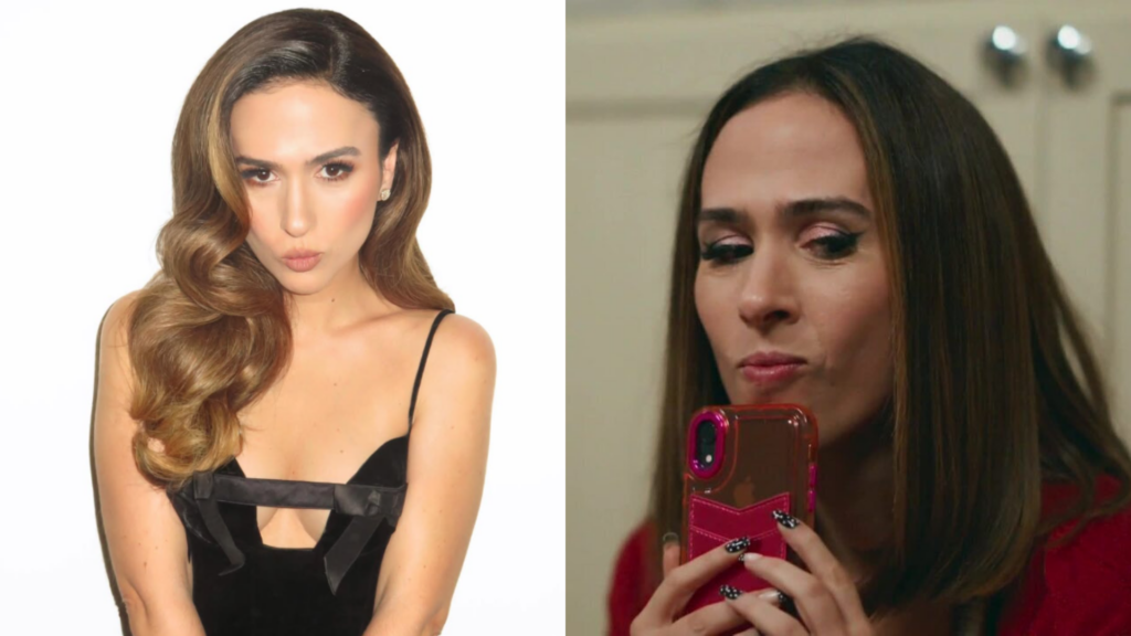 Tata Werneck na vida real e na novela