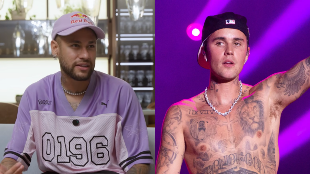 Neymar e Justin Bieber