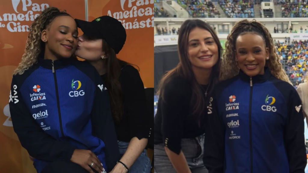 Rebeca Andrade e amiga