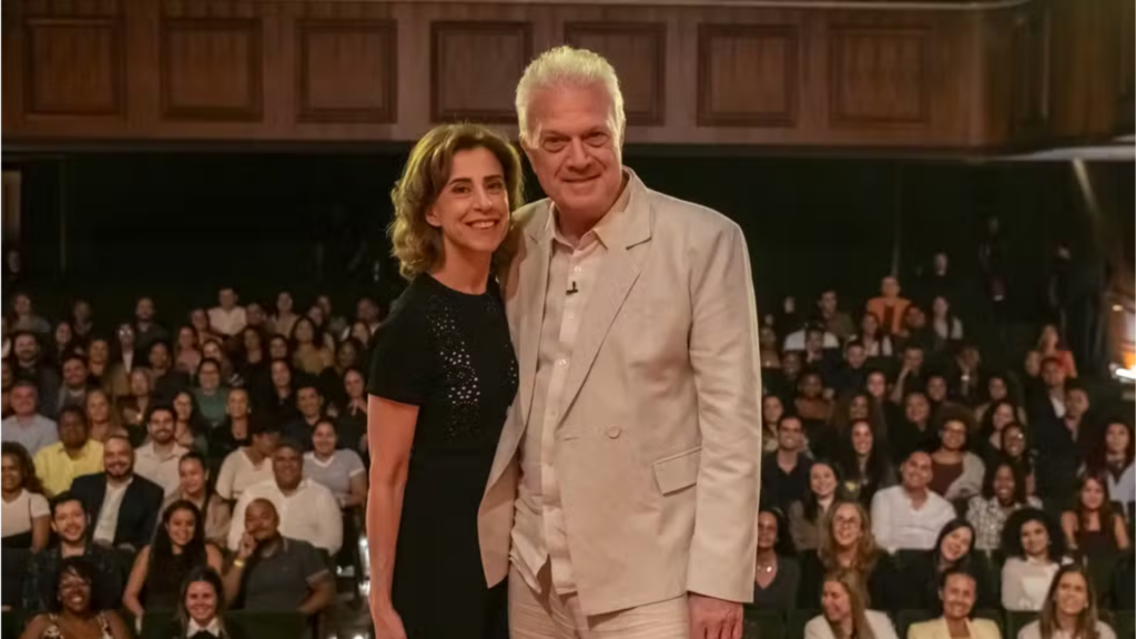 Fernanda Torres e Pedro Bial