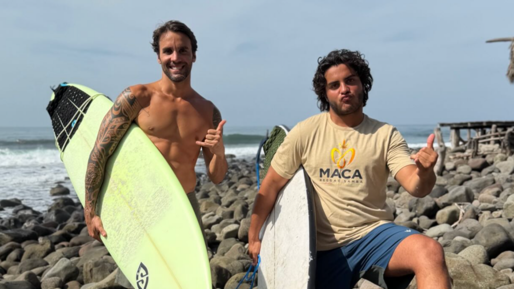 Daniel Cady e Marcelo na praia