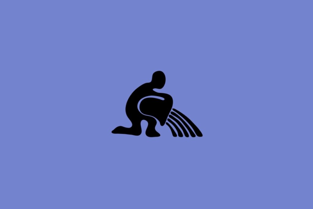 Ilustração do signo de Aquário com um homem ajoelhado despejando água de um jarro em um fundo azul-claro