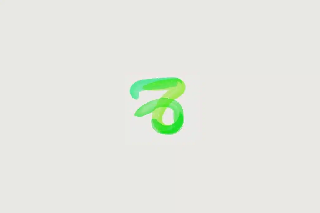Ilustração do signo de capricórnio em verde sobre um fundo cinza