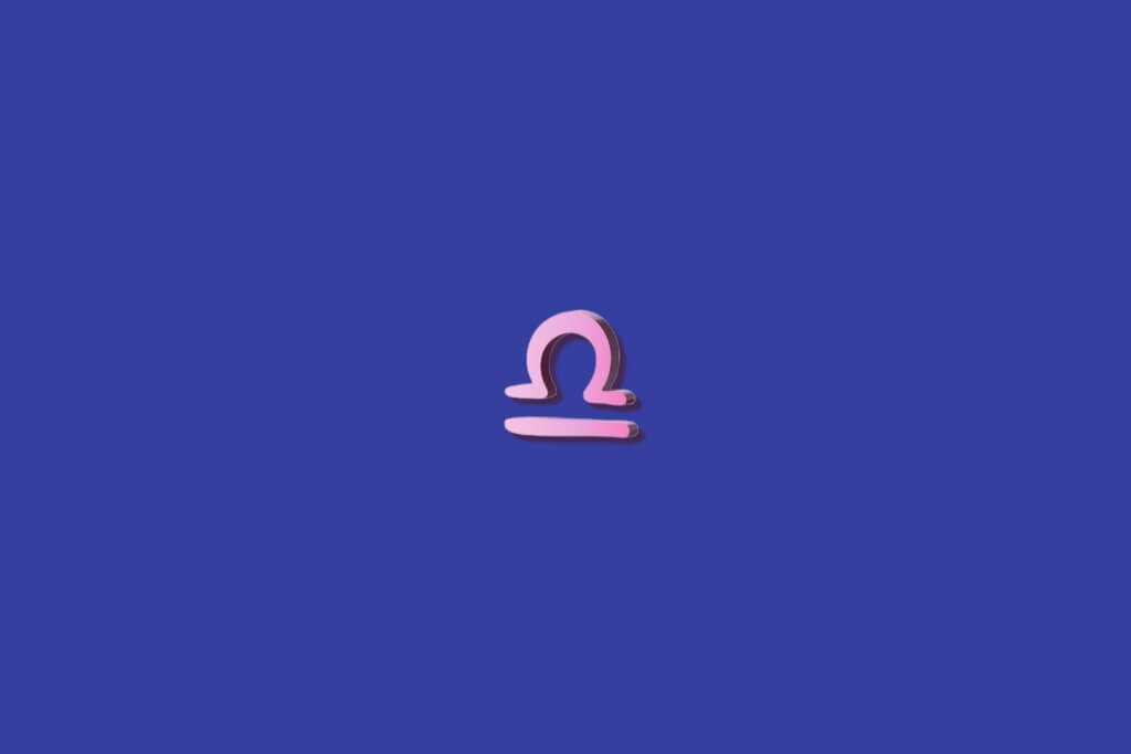 Símbolo de libra rosa, centralizado em fundo azul-escuro, com sombreado